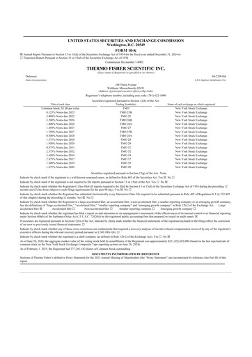 Thumbnail Thermo Fisher Scientific 10-K Annual Report 2024