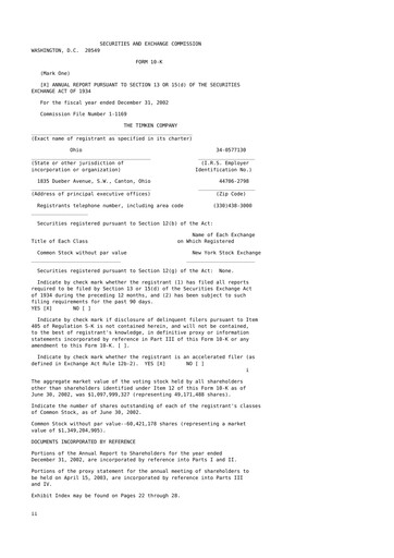 Thumbnail Timken Company
 10-K Annual Report 