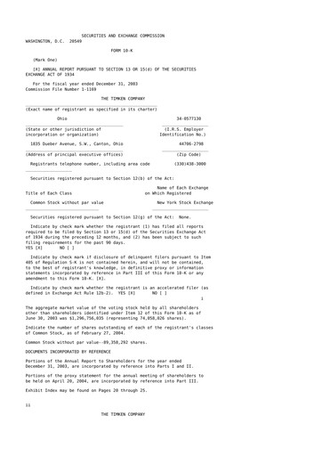 Thumbnail Timken Company
 10-K Annual Report 
