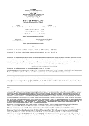 Thumbnail Twin Disc
 10-K Annual Report 