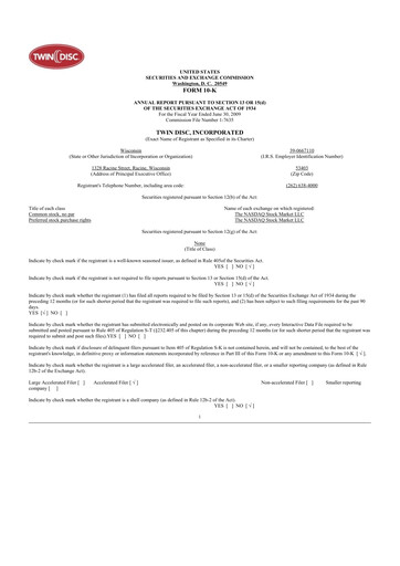 Thumbnail Twin Disc
 10-K Annual Report 