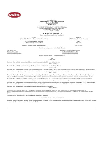 Thumbnail Twin Disc
 10-K Annual Report 