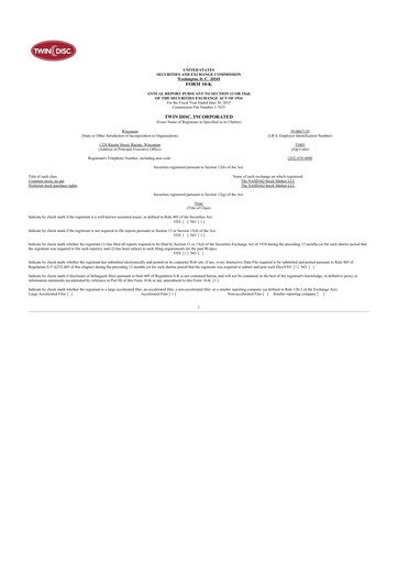 Thumbnail Twin Disc
 10-K Annual Report 2015