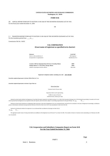 Thumbnail United Airlines Holdings
 10-K Annual Report 