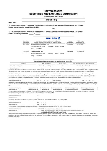 Thumbnail United Airlines Holdings
 10-Q Quarterly Report FY2020 