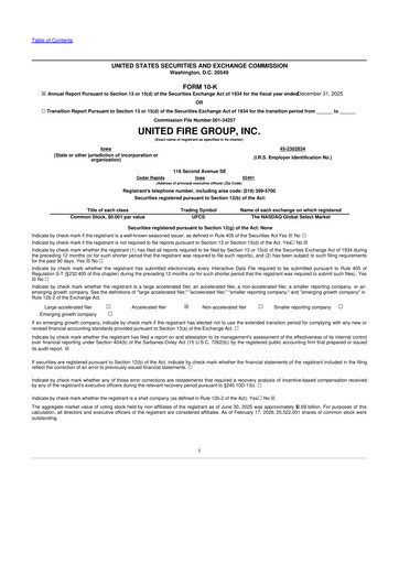 Thumbnail United Fire Group 10-K Annual Report 2025