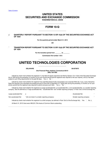 Vorschaubild RTX 10-Q Quartalsbericht 2015 