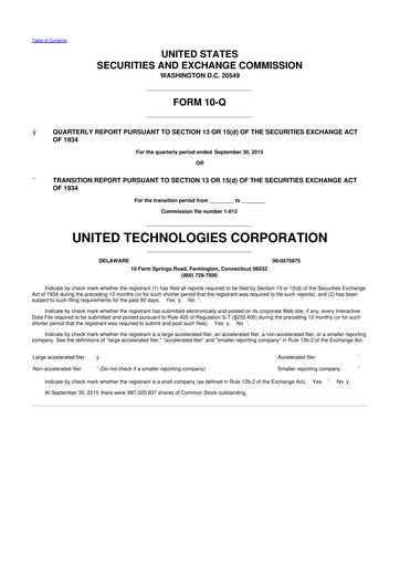 Vorschaubild RTX 10-Q Quartalsbericht 2015 