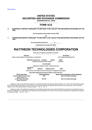 Vorschaubild RTX 10-Q Quartalsbericht 2022 