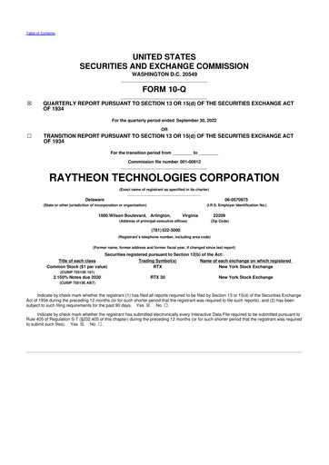 Vorschaubild RTX 10-Q Quartalsbericht 2022 