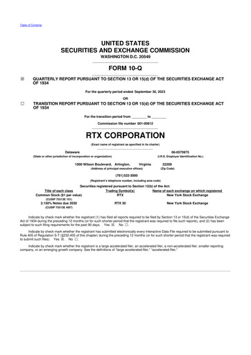 Vorschaubild RTX 10-Q Quartalsbericht 2023 