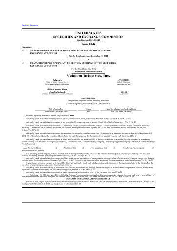 Thumbnail Valmont Industries
 10-K Annual Report 2022