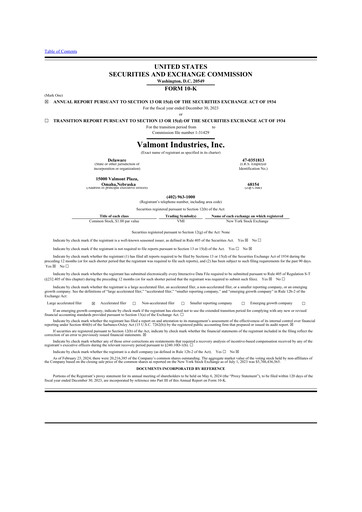 Thumbnail Valmont Industries
 10-K Annual Report 2023