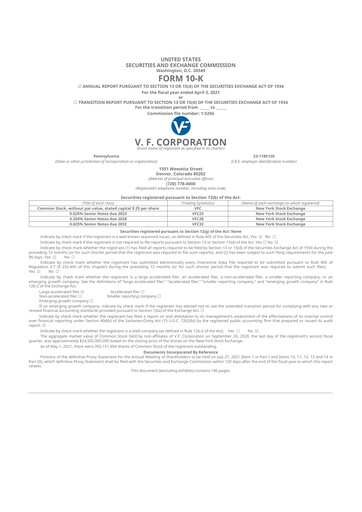 Thumbnail VF Corporation 10-K Annual Report 2021