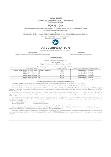 Thumbnail VF Corporation 10-K Annual Report 2023