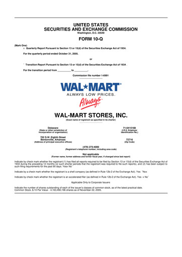 Thumbnail Walmart 10-Q Quarterly Report FY 