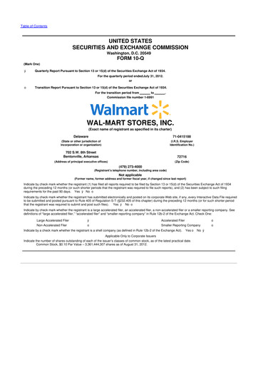 Thumbnail Walmart 10-Q Quarterly Report FY2013 