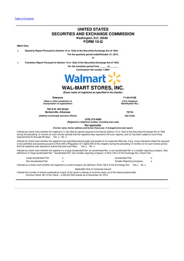 Thumbnail Walmart 10-Q Quarterly Report FY2013 