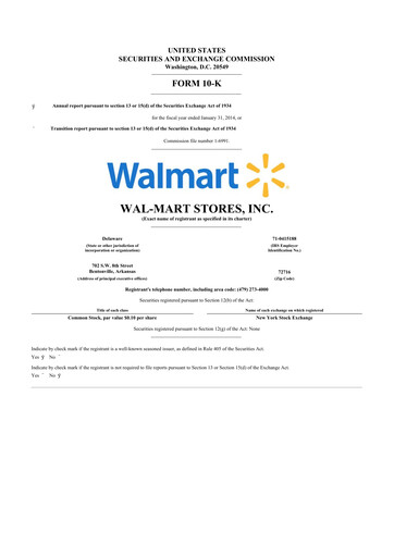 Thumbnail Walmart 10-K Annual Report 2014