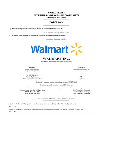 Thumbnail Walmart 10-K Annual Report 2018