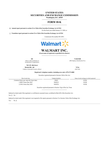 Thumbnail Walmart 10-K Annual Report 2020