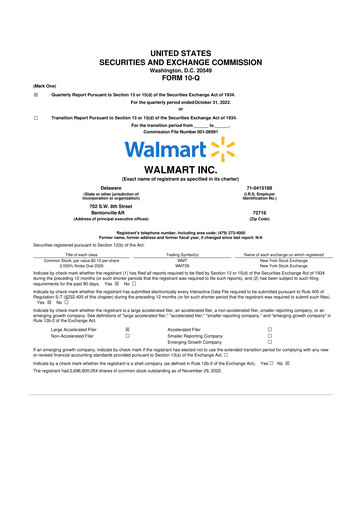 Thumbnail Walmart 10-Q Quarterly Report FY2023 