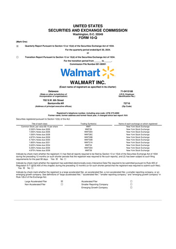 Thumbnail Walmart 10-Q Quarterly Report FY2025 