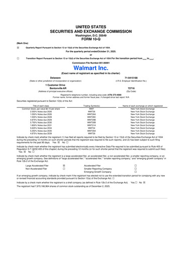 Thumbnail Walmart 10-Q Quarterly Report FY2026 