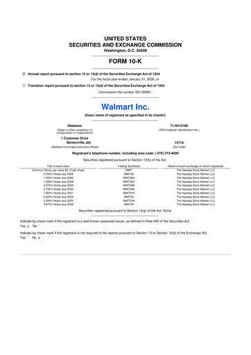 Thumbnail Walmart 10-K Annual Report 