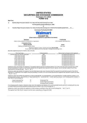Vorschaubild Walmart 10-Q Quartalsbericht 2027 