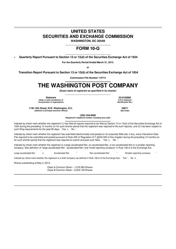 Thumbnail Graham Holdings 10-Q Quarterly Report FY2013 