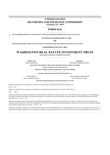 Thumbnail Elme Communities 10-K Annual Report 2012