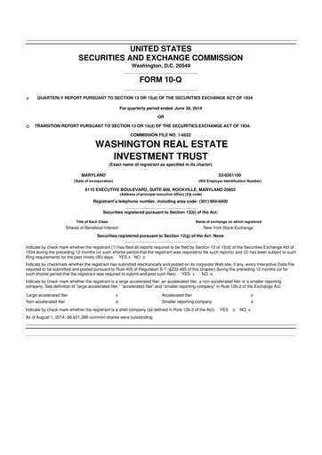 Thumbnail Elme Communities 10-Q Quarterly Report FY2014 