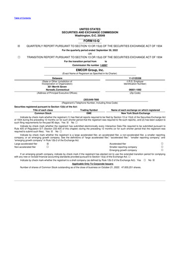 Thumbnail Emcor 10-Q Quarterly Report FY2022 