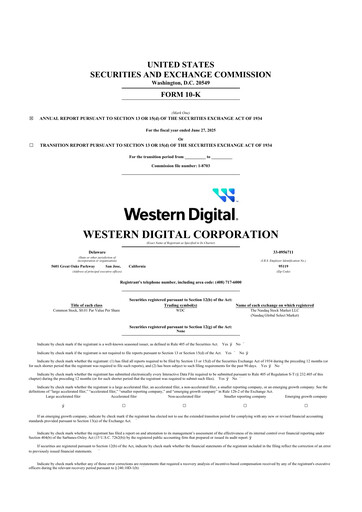Thumbnail Western Digital 10-K Annual Report 2025