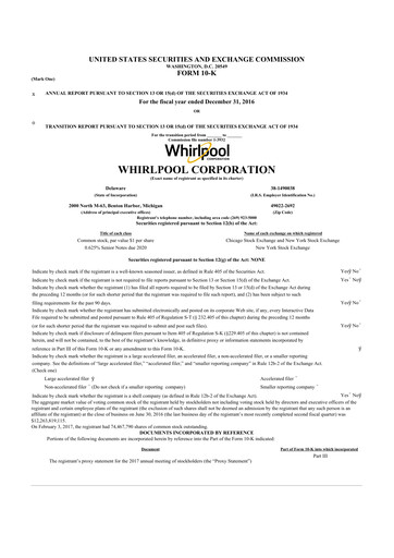 Thumbnail Whirlpool 10-K Annual Report 2016