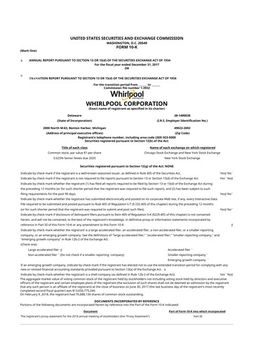 Thumbnail Whirlpool 10-K Annual Report 2017