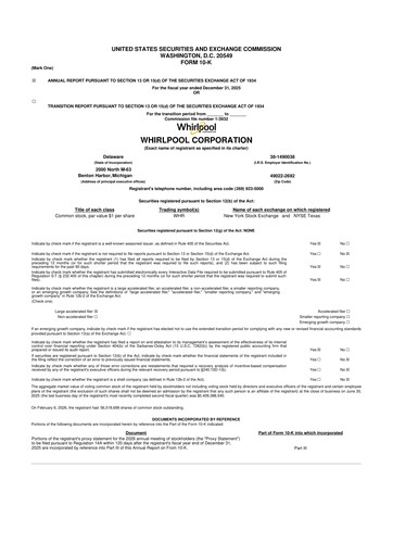 Thumbnail Whirlpool 10-K Annual Report 