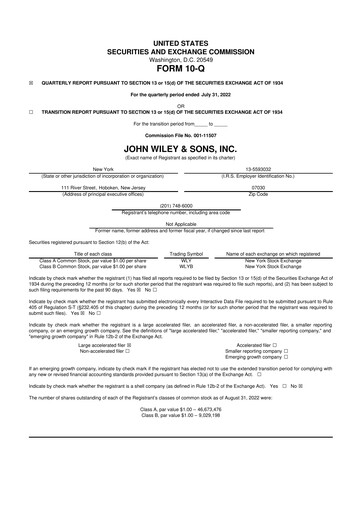Thumbnail John Wiley & Sons 10-Q Quarterly Report FY2023 