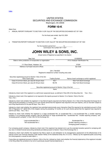 Thumbnail John Wiley & Sons 10-K Annual Report 2024