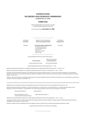 Thumbnail WEC Energy Group 10-K Annual Report 