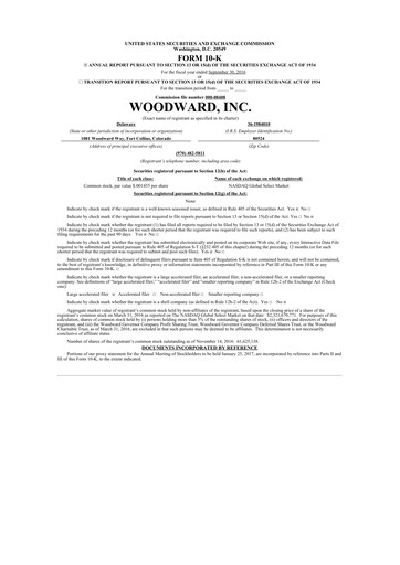 Thumbnail Woodward 10-K Annual Report 2016
