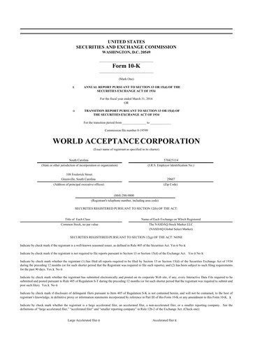 Thumbnail World Acceptance Corporation 10-K Annual Report 2016
