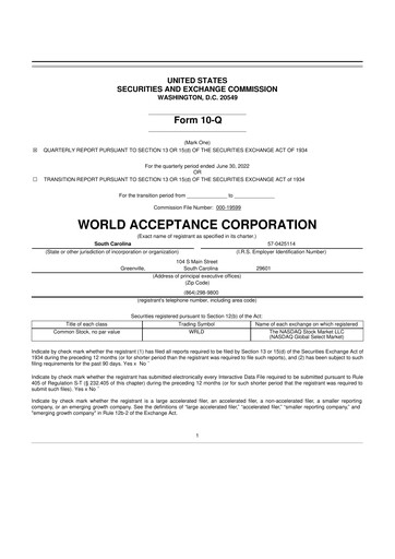 Thumbnail World Acceptance Corporation 10-Q Quarterly Report FY2023 