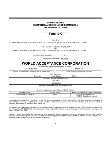 Thumbnail World Acceptance Corporation 10-Q Quarterly Report FY2027 