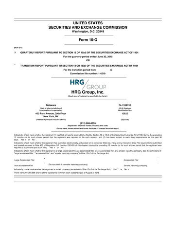 Thumbnail Spectrum Brands
 10-Q Quarterly Report FY2015 