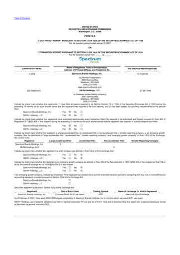 Thumbnail Spectrum Brands
 10-Q Quarterly Report FY2021 