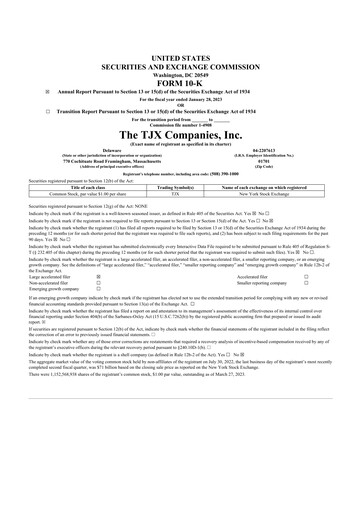 Thumbnail TJX Companies 10-K Annual Report 2023