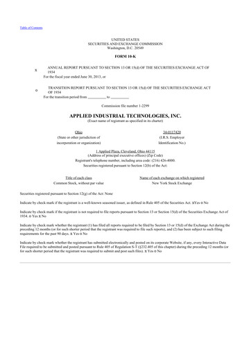 Thumbnail Applied Industrial Technologies
 10-K Annual Report 2013