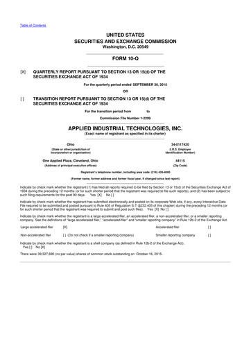 Vorschaubild Applied Industrial Technologies
 10-Q Quartalsbericht 2016 